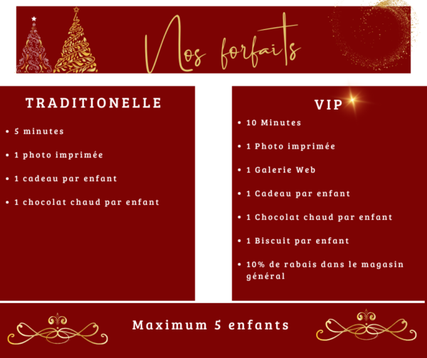 Admission ( Maximum 5 Enfants)